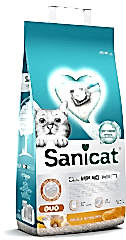 Sanicat Clumping White Duo Vanilya ve Mandalina Kokulu Topaklanan Tozsuz Kedi Kumu 10LT
