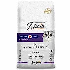 Felicia 12 Kg Sterilised Somonlu Az Tahıllı HypoAllergenic Kedi Maması