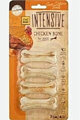 Intensive Tavuk Dolgulu Köpek Ödülü Köpek Kemiği Pres Kemik 7 cm X 4lü-1 Paket