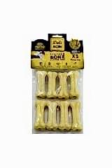 Delibon Deri Pres Kemik Köpek Ödülü Beyaz 7 Cm (8'Li)