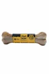 Delibon Deri Pres Vakumlu Kemik Köpek Ödülü Naturel 15 Cm 1 Adet