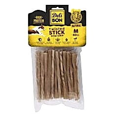 Delibon Orta Boy Deri Burgu Çubuk Köpek Ödülü 50 adet (1  paket)