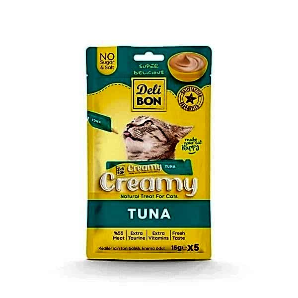 Delibon Creamy Ton Balıklı Sıvı Kedi Ödül Maması 1 Adet (Paket)