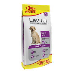 Büyük Irk Yetişkin Kuru Köpek Maması (Maxi Adult) Kuzu Etli 12 + 3 KG