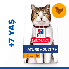 Hills Mature +7 Tavuklu Yaşlı Kedi Maması 1.5 Kg