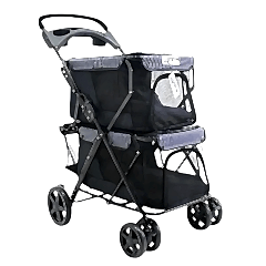 Zampa Twins 51x85x100 cm Kedi ve Köpek Gezdirme Arabası