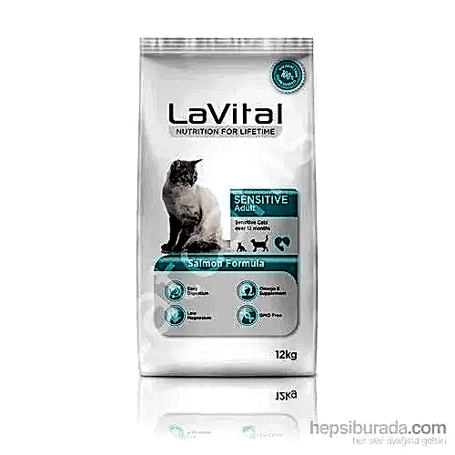 LaVital Sensitive Somonlu 12 kg Yetişkin Kedi Maması