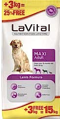 LaVital Maxi Adult Kuzu Etli 12 kg + 3 kg Büyük Irk Yetişkin Köpek Maması